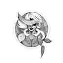 lady gaga old school tattoo design idea