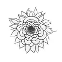 Neat sunflower tattoo design idea