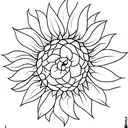 Neat sunflower tattoo design idea