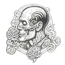 overthinking man tattoo design idea
