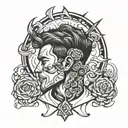 overthinking man tattoo design idea