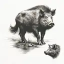 Boar tattoo design idea
