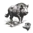 Boar tattoo design idea