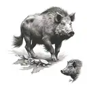 Boar tattoo design idea