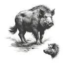 Boar tattoo design idea