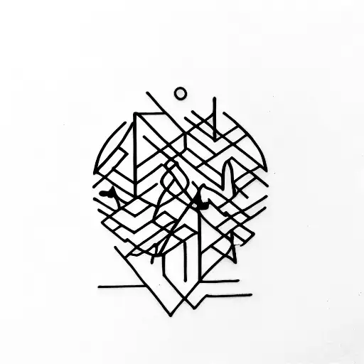 A minimalist tattoo of a genetic code signifying the importance of family and connection tattoo design idea