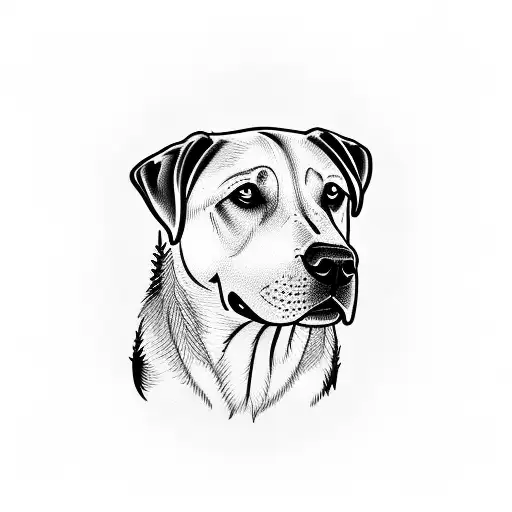 labrador dog tattoo design idea