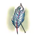 Turkey feather tattoo design idea