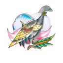 Turkey feather tattoo design idea