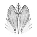 Turkey feather tattoo design idea