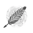 Turkey feather tattoo design idea