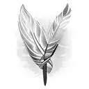 Turkey feather tattoo design idea