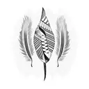 Turkey feather tattoo design idea