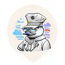 rubber duck with sunglases and propelerhat tattoo design idea