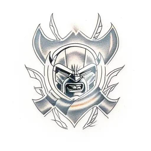 A Wolverine tattoo featuring the names Claire, Kelton, and Caitlin tattoo design idea