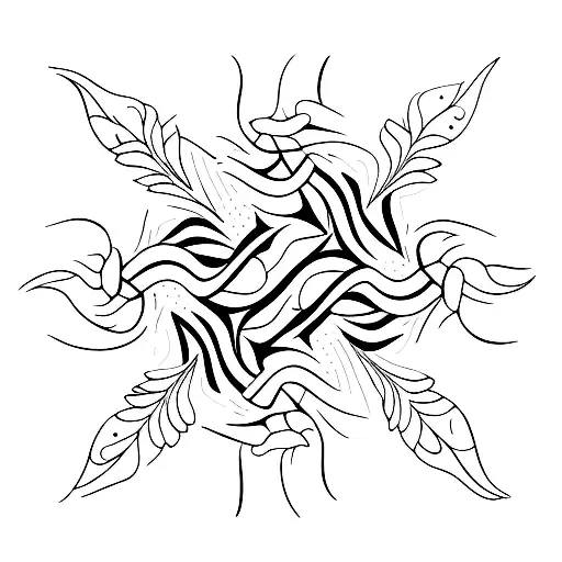 3 fan tail birds tattoo design idea