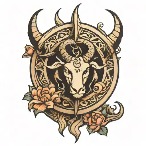 Capricorn symbol tattoo design idea