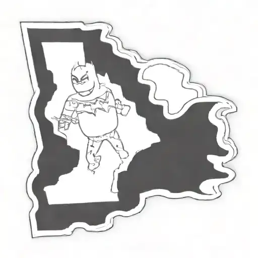 batman with flames  tattoo design idea