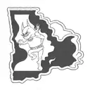 batman with flames  tattoo design idea