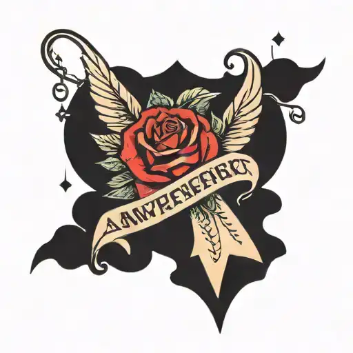 awareness acceptance surrender on upper palm written in words tattoo design idea