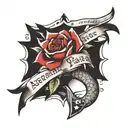 awareness acceptance surrender on upper palm written in words tattoo design idea