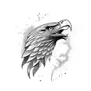 eagle snake bowie knife tattoo design idea