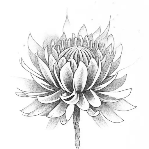 dainty Chrysanthemum for ribs tattoo design idea