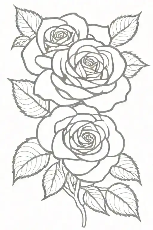 rose with Anthony as stem  tattoo design idea
