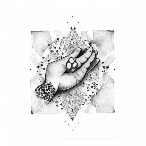 I love you sign language with three birds watercolor tattoo design idea