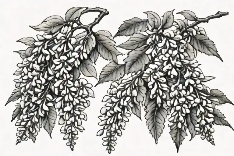 Wisteria tattoo design idea
