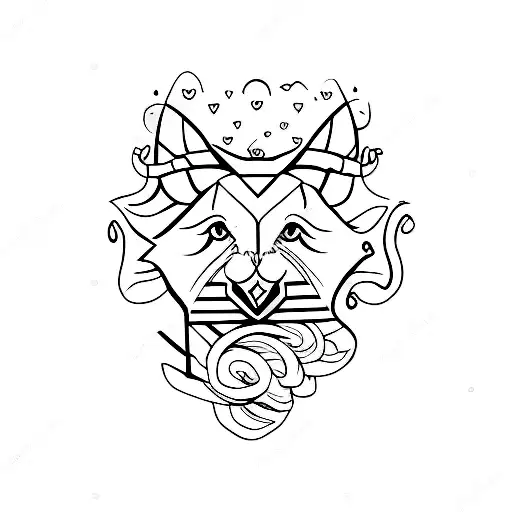 engeltje met een rood hartje  tattoo design idea