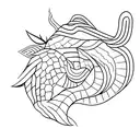 engeltje met een rood hartje  tattoo design idea