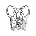 engeltje met een rood hartje  tattoo design idea