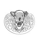engeltje met een rood hartje  tattoo design idea