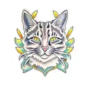 amor a los gatos tattoo design idea