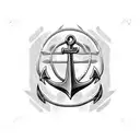 anchor cover tattoo on triceps tattoo design idea