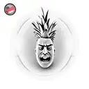 Pineapple rubber hose style with face, arms and legs tattoo design idea