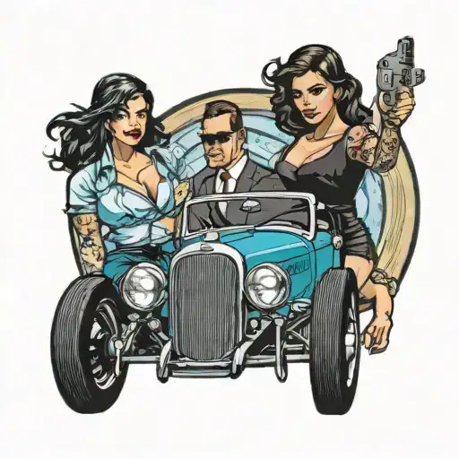 gta 5 charlies angels carmeet tattoo design idea