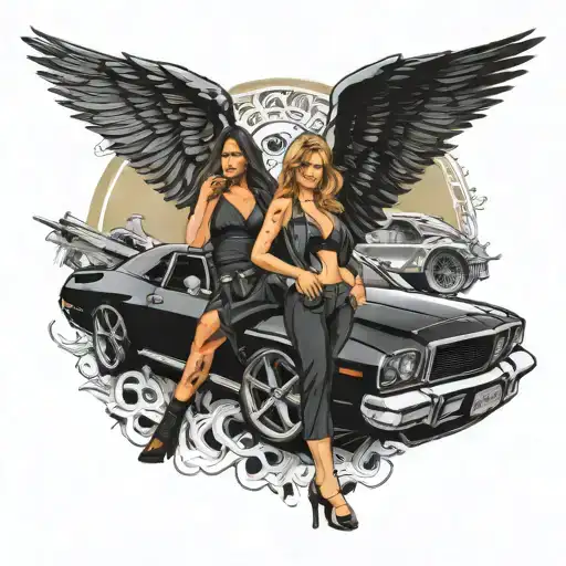 gta 5 charlies angels carmeet tattoo design idea