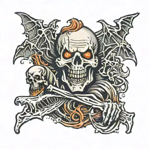 Halloween pin tattoo design idea