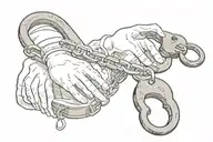 ghost Casper prison bars handcuffs tattoo design idea