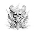 The Skeleton Dragon tattoo design idea