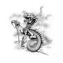 The Skeleton Dragon tattoo design idea