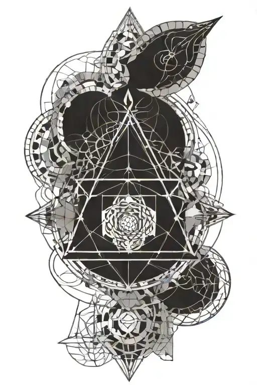 heart and mind with all the chakras aligned with geometry tattoo  tattoo design idea