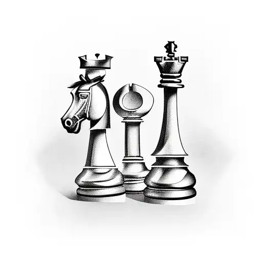 chess pieces  tattoo design idea