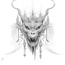 Balanza con espadas láser tattoo design idea