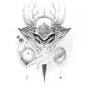 Balanza con espadas láser tattoo design idea