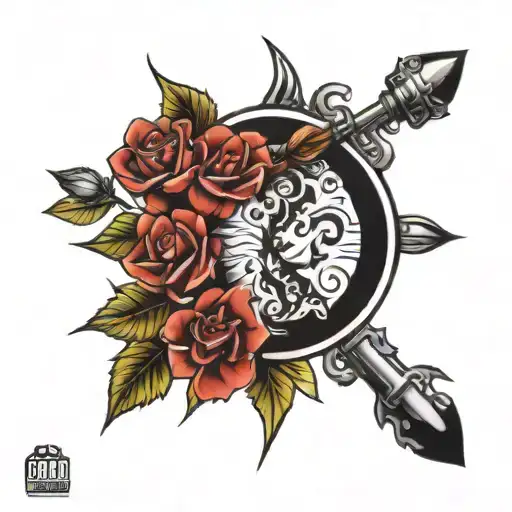 Sixteen Clique 16 Ghetto tattoo design idea