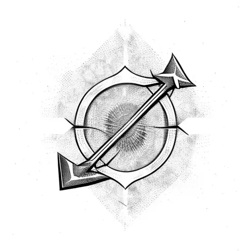 bow and arrow tattoo design idea