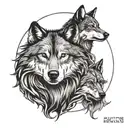 wolf and savage & hardy tattoo design idea